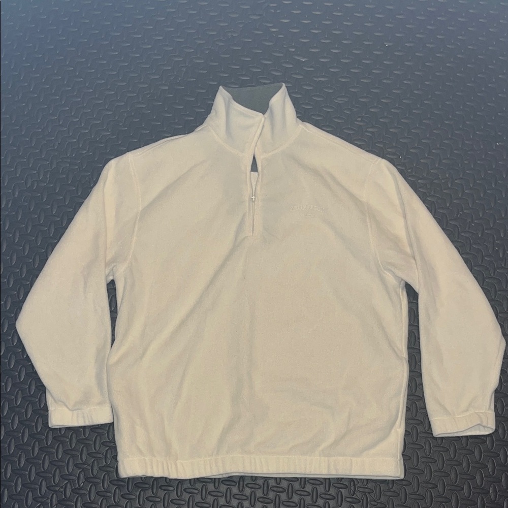 Ocean Pacific Fleece Pullover XL Quarter Zip Cream Sweater
